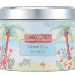100% Beeswax Tin Candle - Green Seas