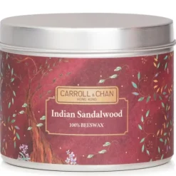 100% Beeswax Tin Candle - Indian Sandalwood