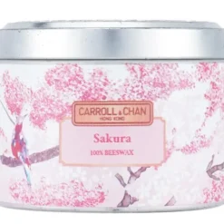 100% Beeswax Tin Candle - Sakura