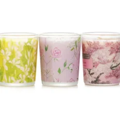 3 Votive Set: Sakura, Jasmine, Rose & Cranberry, Ginger Lily