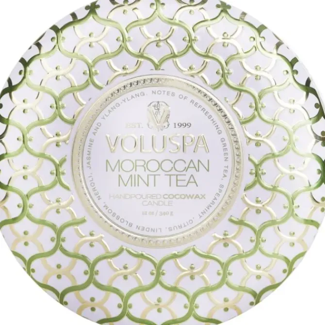 3 Wick Decorative Tin Candle - Moroccan Mint Tea