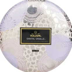 3 Wick Decorative Tin Candle - Santal Vanille