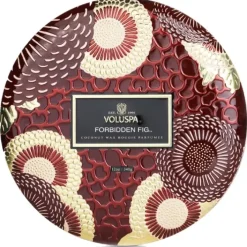 3 Wick Decorative Tin Candle - Forbidden Fig