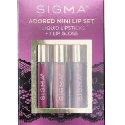 Adored Mini Lip Set (2x Liquid Lipstick + 1x Lip Gloss)