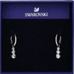 Attract Trilogy hoop earrings 5416155 - Round cut, White, Rhodium plated