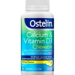 [Authorized Sales Agent] Ostelin Calcium & Vitamin D Chewable - 60 Tablets