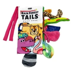 Beiens Three-dimensional 3D Early Education Enlightenment Baby Cloth Book (Rain Forest Tails)