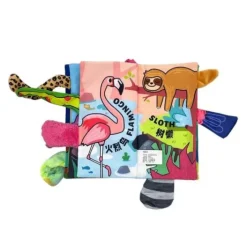 Beiens Three-dimensional 3D Early Education Enlightenment Baby Cloth Book (Rain Forest Tails)