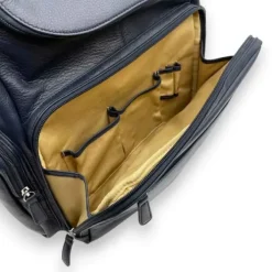 Bernard Business Leather RFID Entrepreneur Backpack(navy)