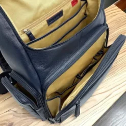 Bernard Business Leather RFID Entrepreneur Backpack(navy)