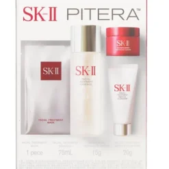 Best Seller Trial Kit: Facial Treatment Ess. 75ml+Facial Treatment Cleanser 20g+SKINPOWER Advanced Cream 15g+ F.T Mask 1pcs