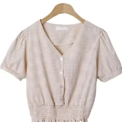 Check Crop Top