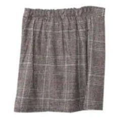 Check Wool Mini Skirt