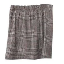 Check Wool Mini Skirt