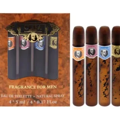 Cuba by Cuba for Men - 4 x 0.17 oz Mini Gift Set Cuba Gold Splash , Cuba Red Splash, Cuba Blue Splash, Cuba Orange Splash