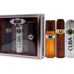 Cuba Gold by Cuba for Men - 3 Pc Gift Set 3.3oz EDT Spray, 6.6oz Deodorant Spray, 3.3oz After Shave
