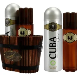 Cuba Gold by Cuba for Men - 2 Pc Gift Set 3.4oz After Shave, 6.7oz Body Spray