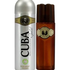 Cuba Gold by Cuba for Men - 2 Pc Gift Set 3.4oz After Shave, 6.7oz Body Spray