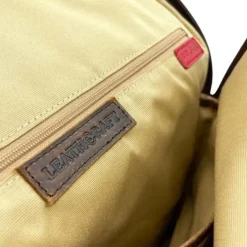 DARIUS Business Distressed Leather RFID Entrepreneur Vintage Backpack(Dark Brown)