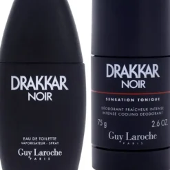 Drakkar Noir by Guy Laroche for Men - 2 Pc Gift Set 1oz EDT Spray, 2.6oz Deodorant Stick