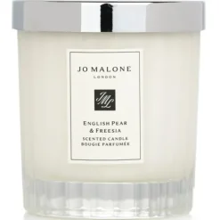 English Pear & Freesia Scented Candle (Fluted Glass Edition)