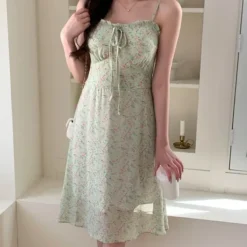 Floral Tie Front Dress