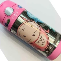 FUNtainer Stainless Steel Vacuum Insulated Drink Bottle-Pink owl