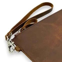 HALSTON Distressed Business Leather Business Portfolio Case(Coffee)