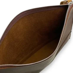 HALSTON Distressed Business Leather Business Portfolio Case(Coffee)