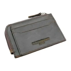 HOLDEN Crazy Horse Leather Zipped Card & Coin Sleeve(Coffee)