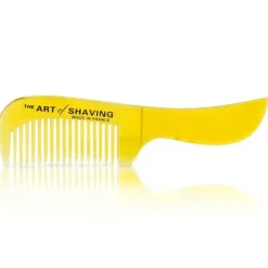 Horn Mustache Comb - Black Suedine