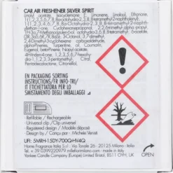 Icon Classic Silver Car Air Freshener - Silver Spirit