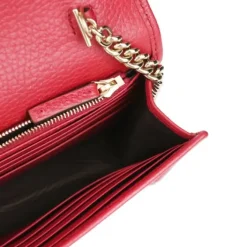 Icon GG Interlocking Wallet On Chain Red Crossbody Bag 615523