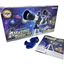 Kidrise Astronomy Science STEAM Children 60x Refraction Astronomy Stargazing Telescope: Amazing Telescope (with mobile phone holder, stargazing guide book)