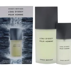 Leau Dissey Pour Homme by Issey Miyake for Men - 2 Pc Gift Set 4.2oz EDT Spray, 1.3oz EDT Spray