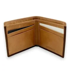 MADDOX Bi-Fold Wallet With Exterior Pocket(Brown)