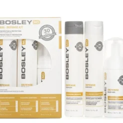 MD BosDefense Color Safe Starter Kit: Nourishing Shampoo 5.1oz+Volumizing Conditioner 5.1oz+Leave In Treatment 3.4oz
