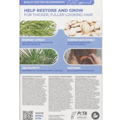 MD BosRevive Volumizing Non Color Treated Kit: Nourishing Shampoo 5.1oz+ Volumizing Conditioner 5.1oz+ Treatment 3.4oz