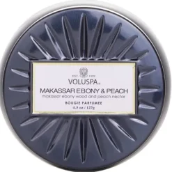 Mini Tin Candle - Makassar Ebony & Peach