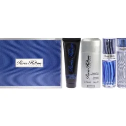Paris Hilton by Paris Hilton for Men - 4 Pc Gift Set 3.4oz EDT Spray, 3oz Hair and Body Wash, 2.75oz Alcohol Free Deodorant Stick, 0.34oz EDT Spray
