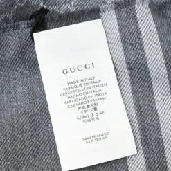 Reversible Arlisse GG Guccissima Scarf Muffler 544619 Grey