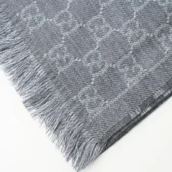 Reversible Arlisse GG Guccissima Scarf Muffler 544619 Grey