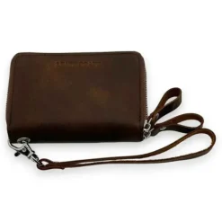 RHYS Distressed Leather Card And Key Pouch / Case(Coffee)