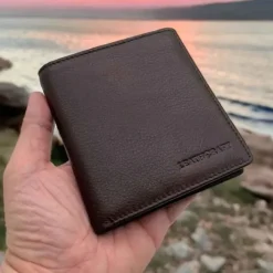 RYDER RFID Blocking 12 Pockets Genuine Full Grain Leather Wallet(brown)