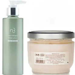 Sabon Body Scrub - Rose Tea X Natural Beauty Yam Collagen Body Lotion