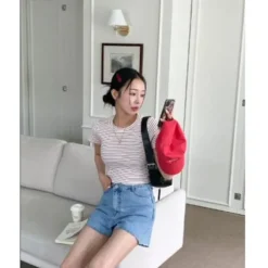 Striped Slim Fit Crop Top