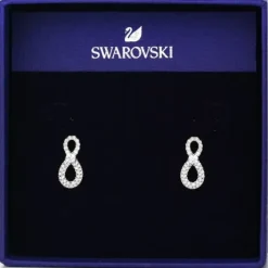 Swarovski Infinity drop earrings 5518880 - Infinity, White, Rhodium plated