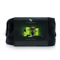 The Four Elements of The Perfect Shave Set with Bag - Bergamot & Neroli : Pre Shave Oil + Shave Crm + A/S Balm + Brush + Razor