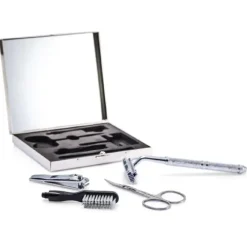 The Well Mannered Groom Kit: Razor + Grooming Scissors + Nail Clipper + Brush + Box