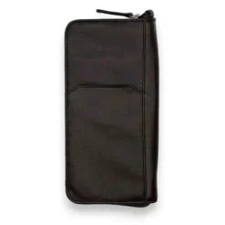 THEO Business Leather RFID Zipper Travel Passport Wallet & Organizer(brown)